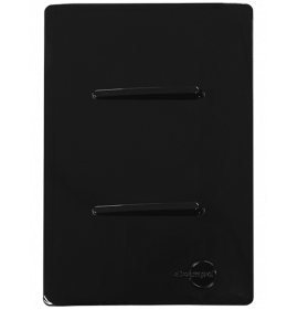 Cj Interruptor Duplo Paralelo 4x2 - Novara Preto Brilhante Total